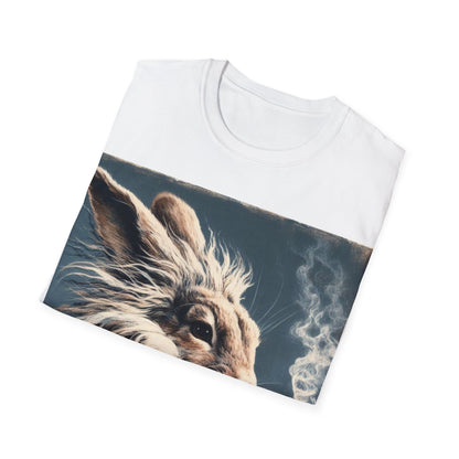 Classy Smoking Lionhead Rabbit T-Shirt