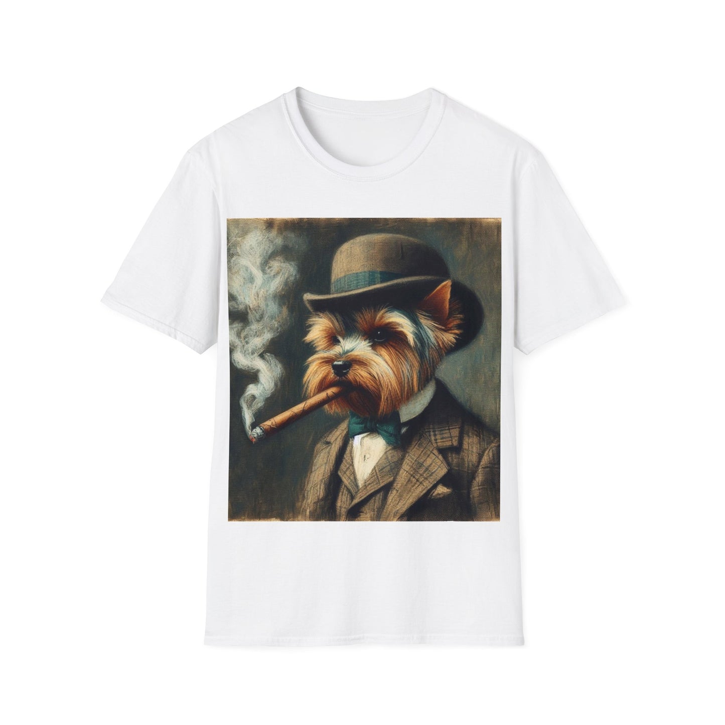 Classy Smoking Yorkshire Terrier Dog T-Shirt