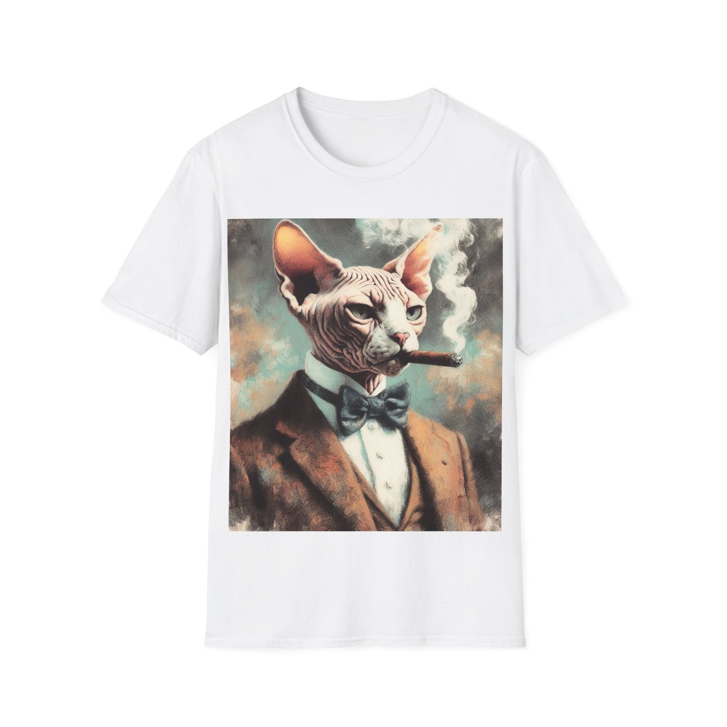 Classy Smoking Sphynx Cat T-Shirt