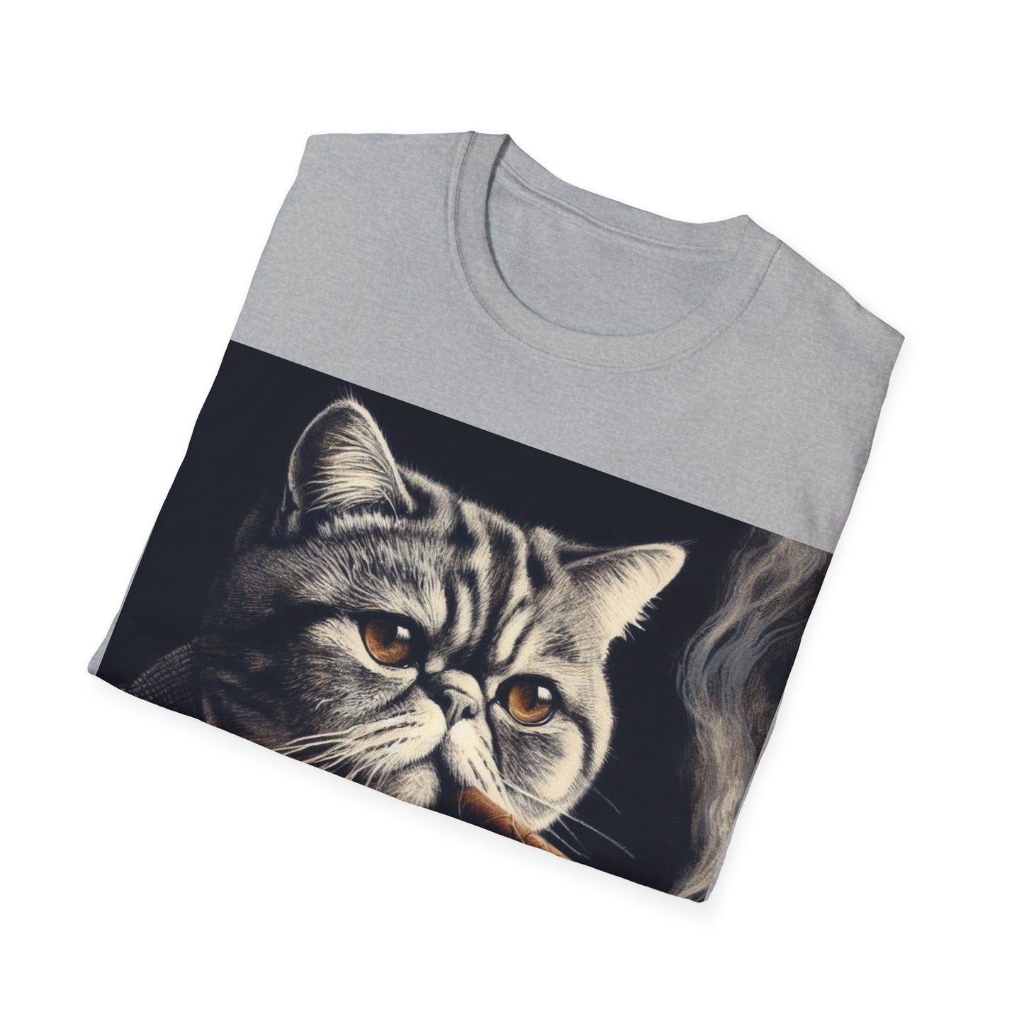 Classy Smoking Exotic Shorthair Cat T-Shirt