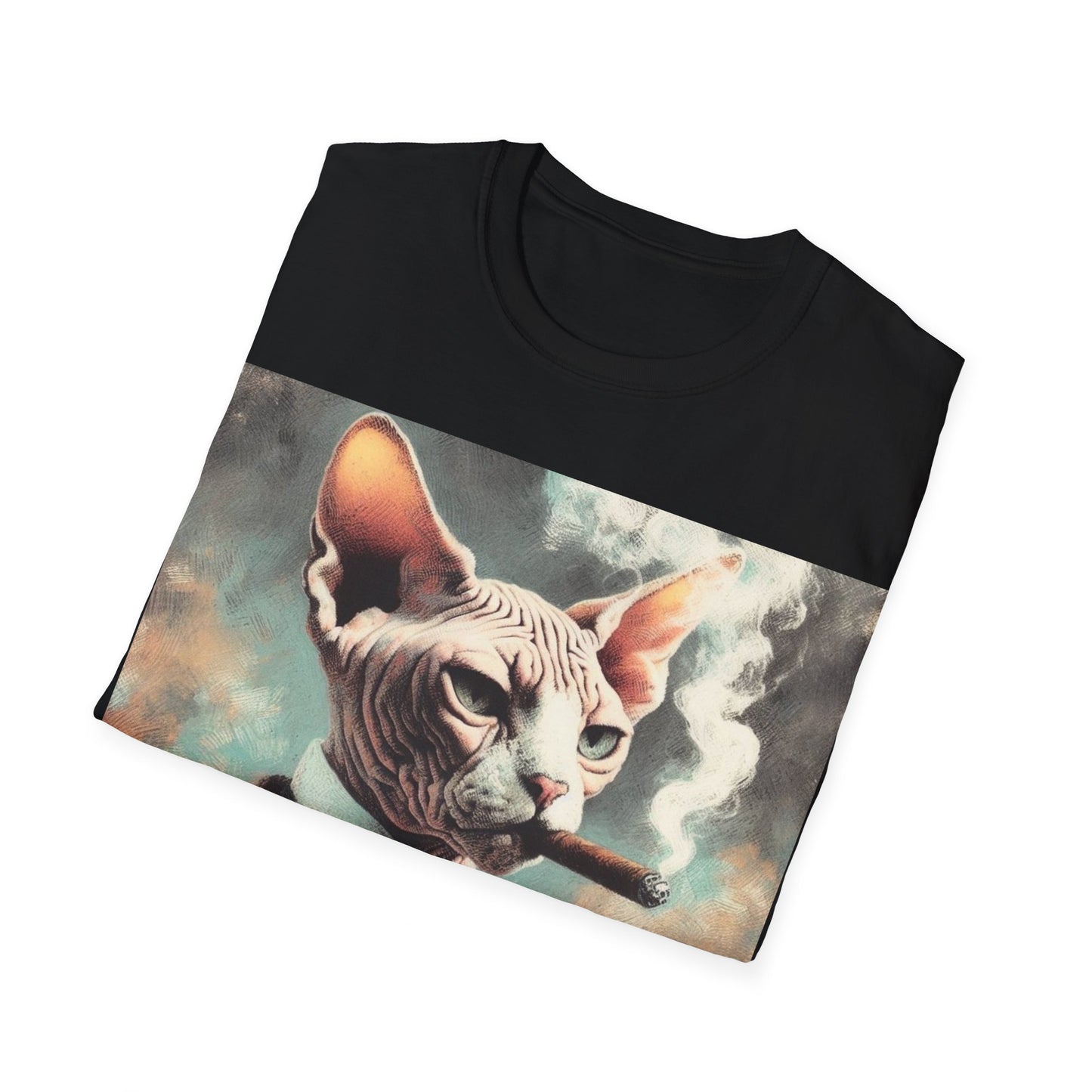 Classy Smoking Sphynx Cat T-Shirt