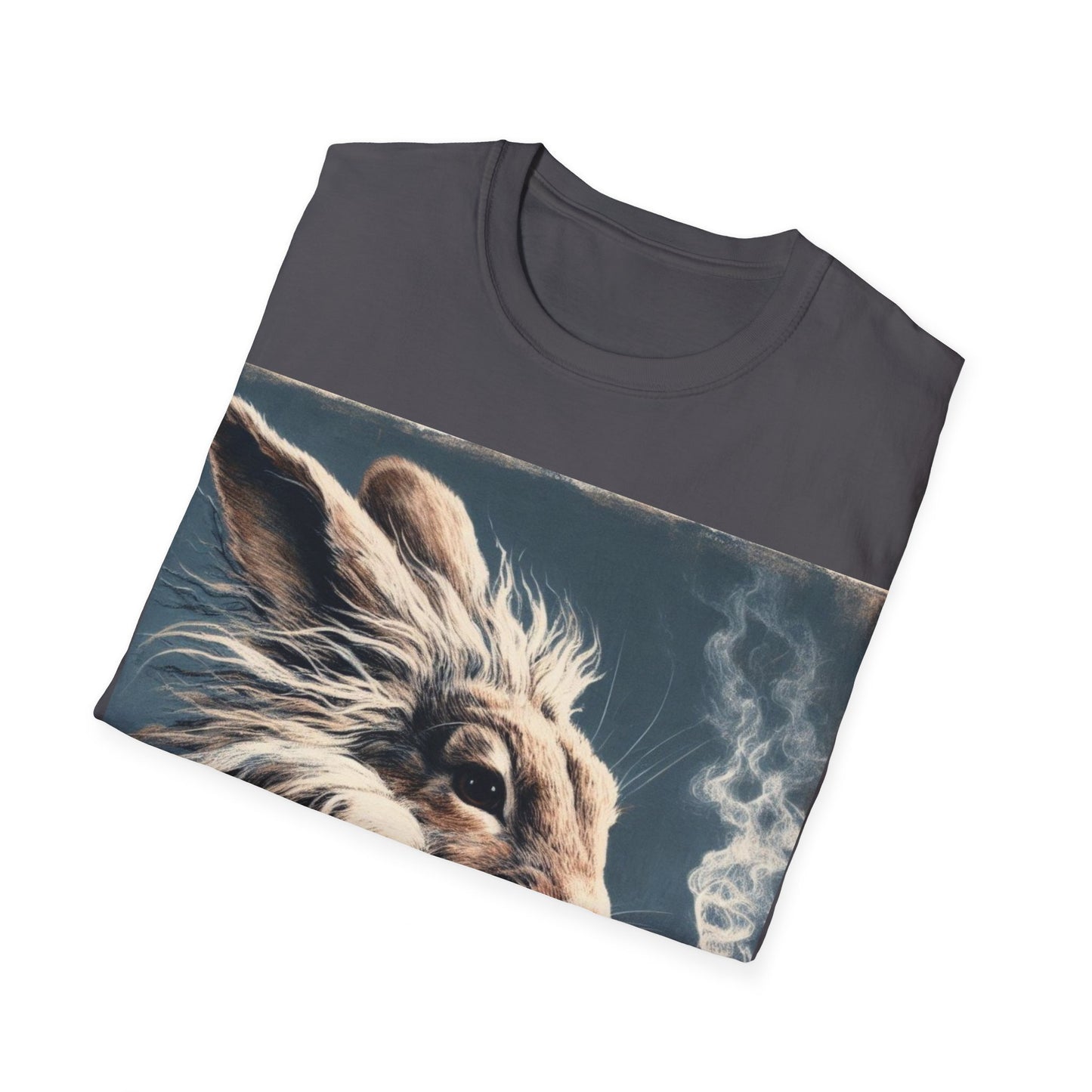 Classy Smoking Lionhead Rabbit T-Shirt