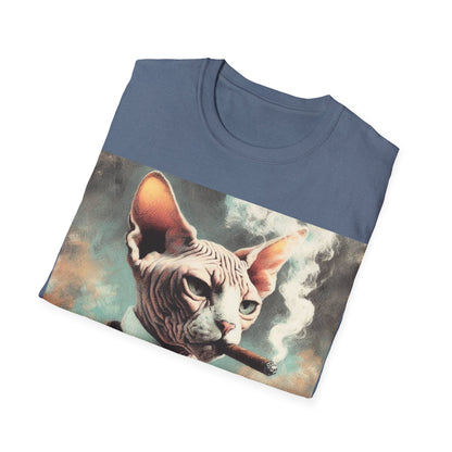 Classy Smoking Sphynx Cat T-Shirt