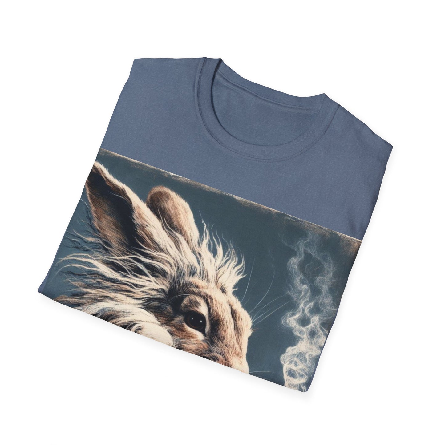 Classy Smoking Lionhead Rabbit T-Shirt