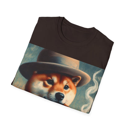 Classy Smoking Shiba Inu T-Shirt