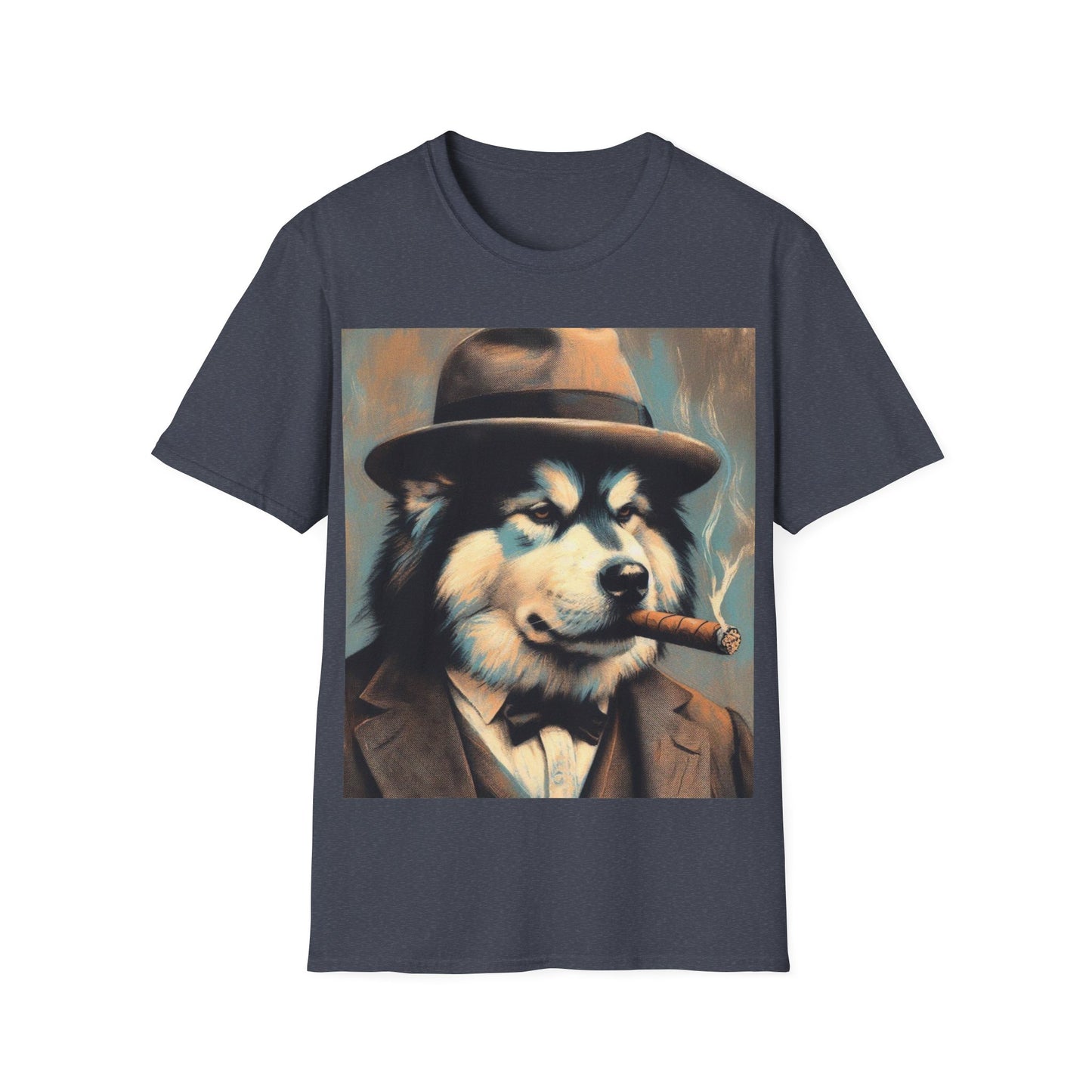 Classy Smoking Alaskan Malamute T-Shirt