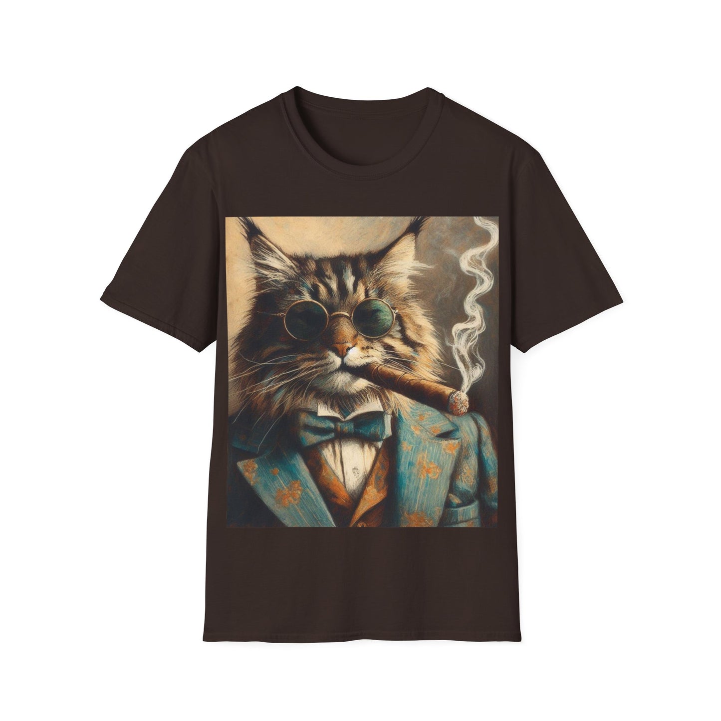 Classy Smoking Maine Coon Cat T-Shirt