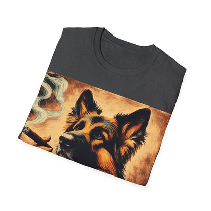 Classy Smoking German Shepherd T-Shirt