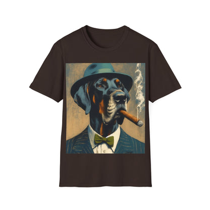 Classy Smoking Great Dane Dog T-Shirt