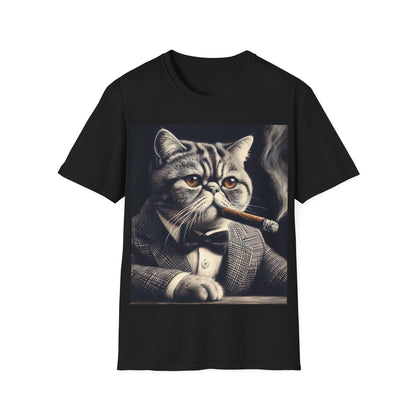 Classy Smoking Exotic Shorthair Cat T-Shirt