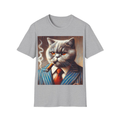 Classy Smoking British Shorthair Cat T-Shirt