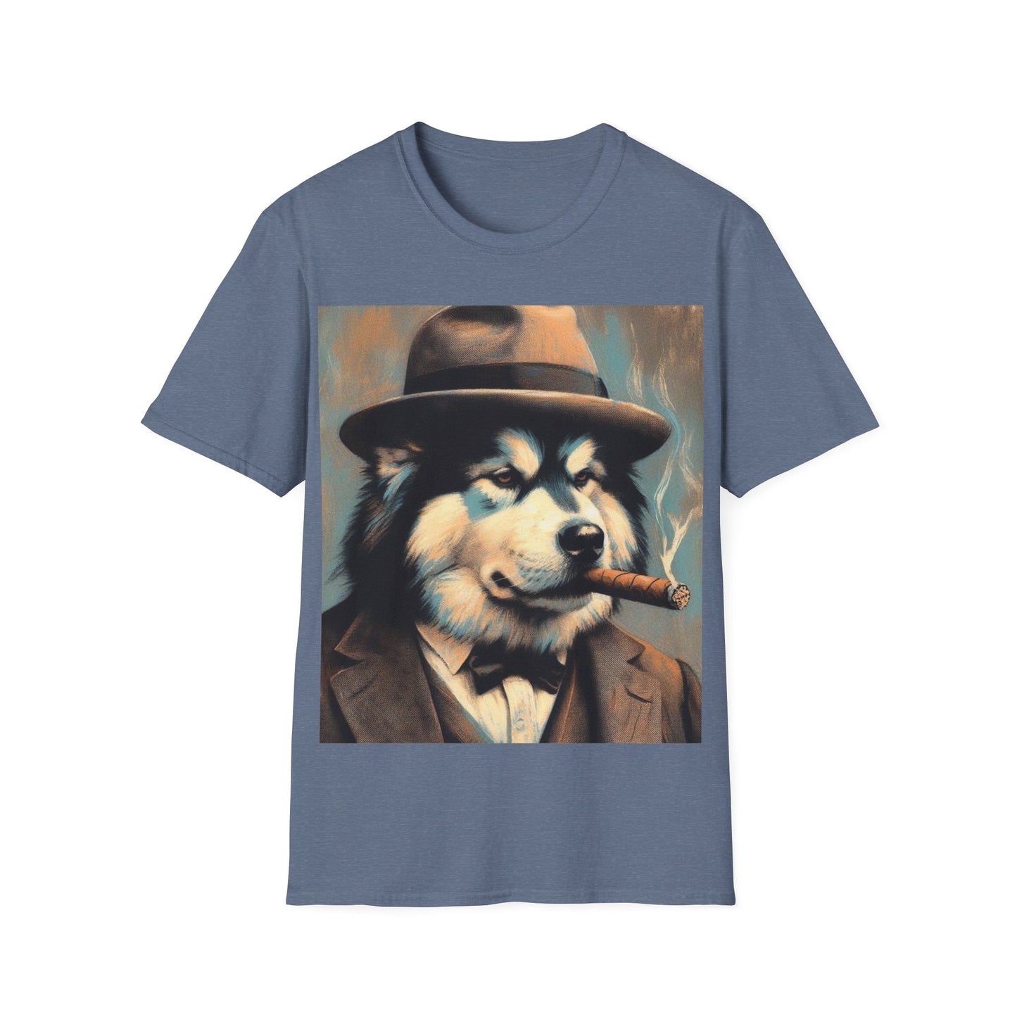 Classy Smoking Alaskan Malamute T-Shirt