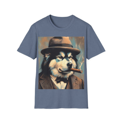 Classy Smoking Alaskan Malamute T-Shirt