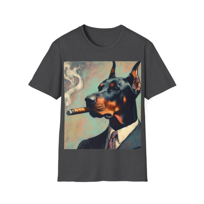 Classy Smoking Dobermann Dog T-Shirt