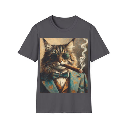 Classy Smoking Maine Coon Cat T-Shirt